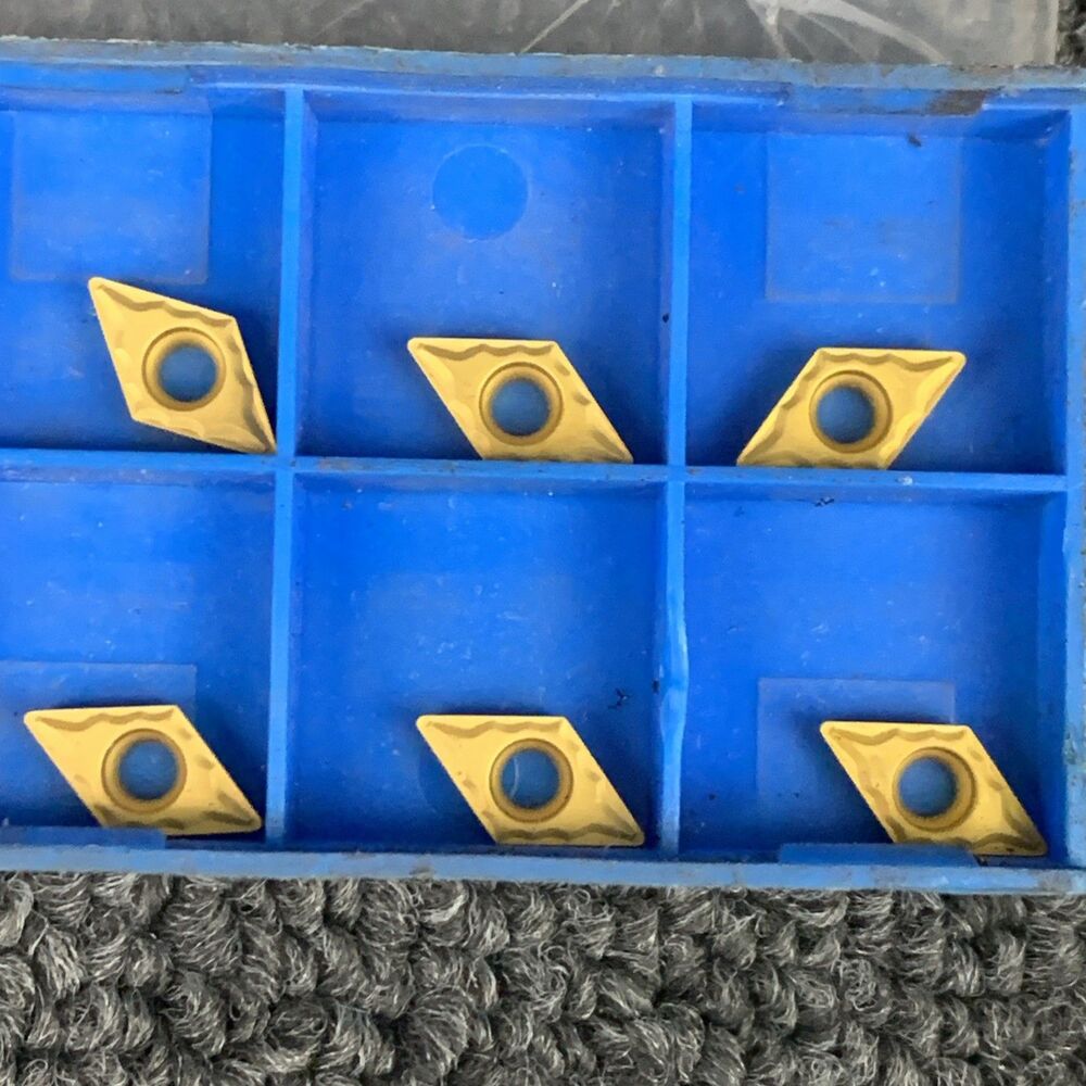 Qty.6 Carbide Inserts DCMT 21.51-HMP (12B13) BP010 DCMT070204-HMP - Picture 2 of 3